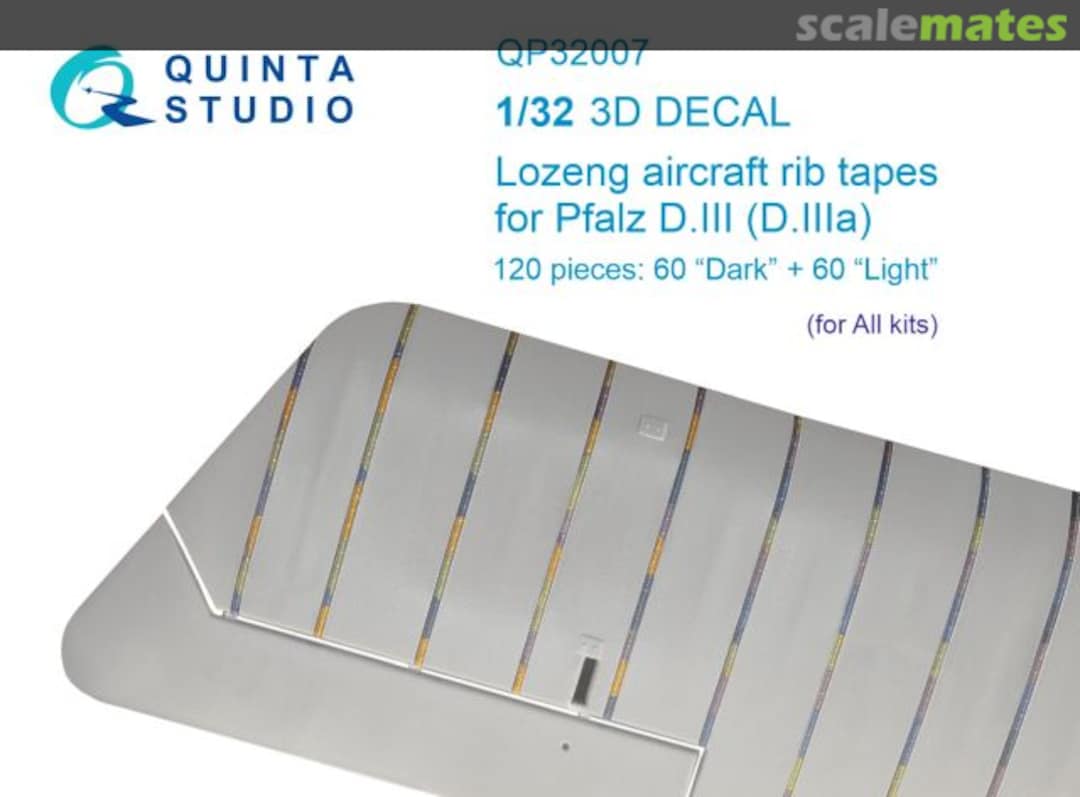 Boxart Lozenge Aircraft Rib Tapes - Pfalz D.III (D.IIIa) 3D decals QP32007 Quinta Studio Boxart Lozenge Aircraft Rib Tapes - Pfalz D.III (D.IIIa) 3D decals QP32007 Quinta Studio
