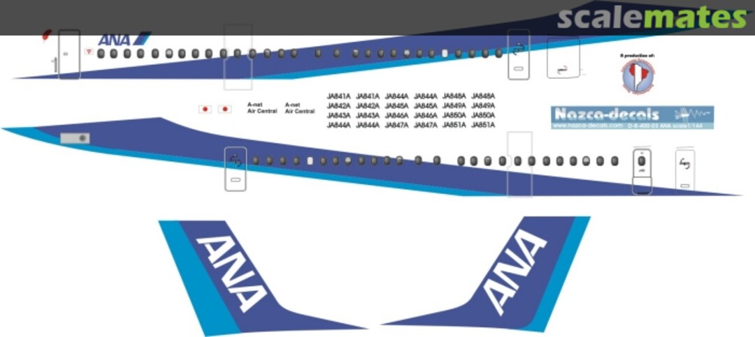 Boxart Dash-8 A-net/Central ANA D8-400-03 Nazca decals Boxart Dash-8 A-net/Central ANA D8-400-03 Nazca decals