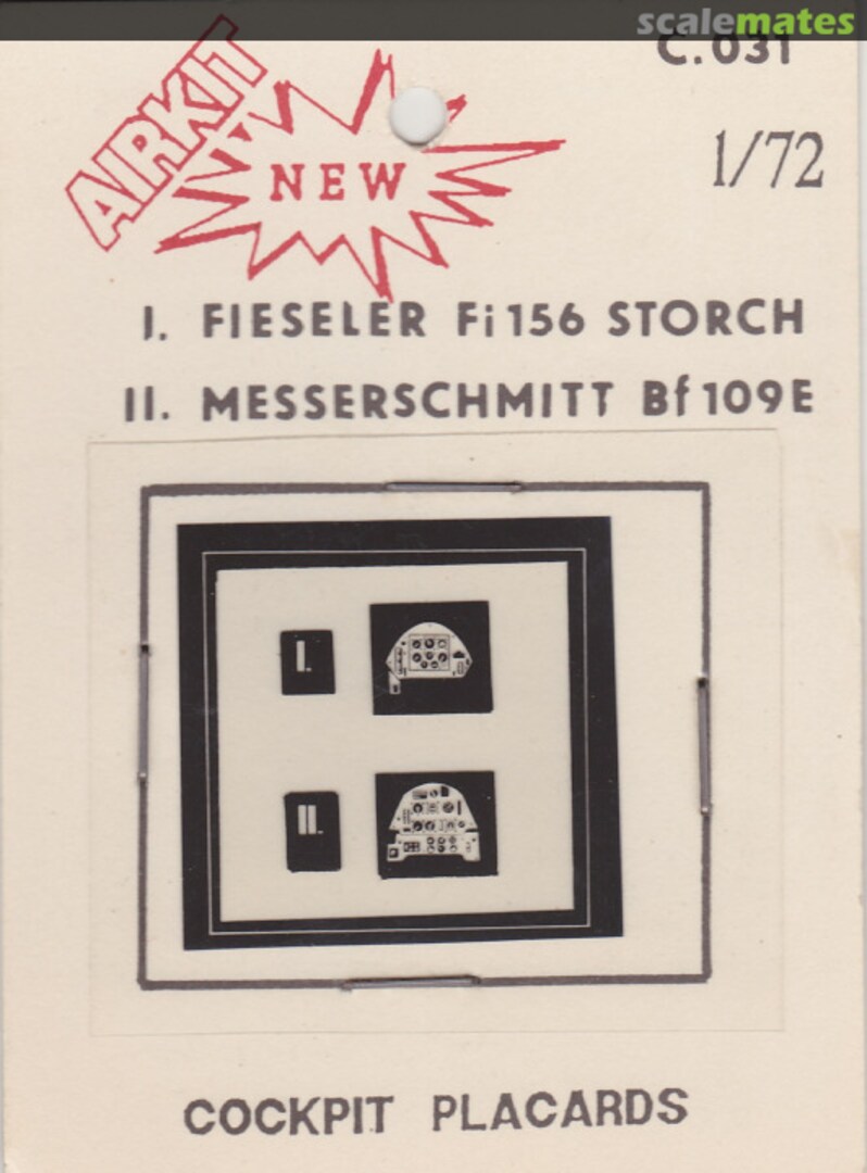 Boxart Fieseler Fi 156 Storch / Messerschmitt Bf 109E C.031 Airkit Boxart Fieseler Fi 156 Storch / Messerschmitt Bf 109E C.031 Airkit