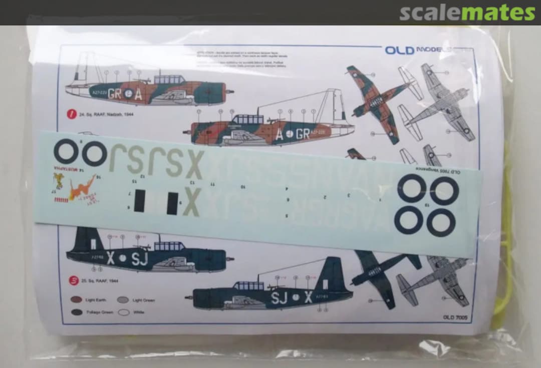 Contents Vultee Vengeance OLD7005 Old Model Kits