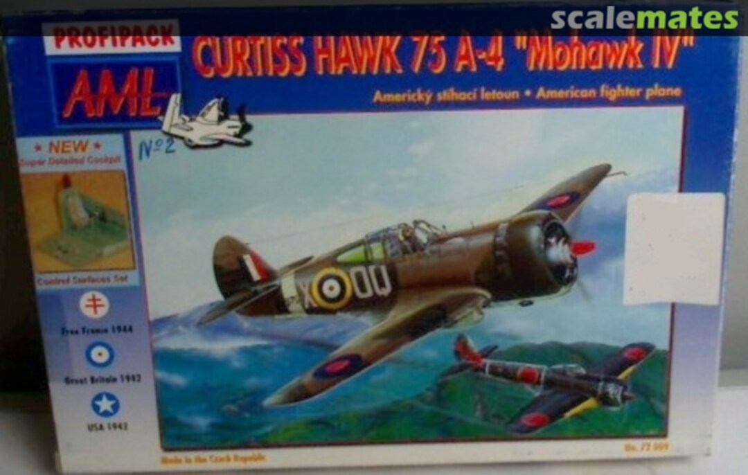 Boxart Curtiss Hawk 75 A-4 "Mohawk IV" 72009 AML Boxart Curtiss Hawk 75 A-4 "Mohawk IV" 72009 AML