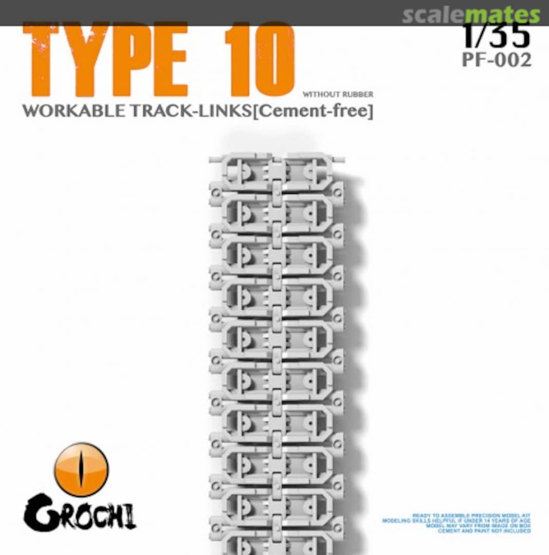 Boxart Type 10 Workable Track-Links[Cement-free] PF-002 Orochi Hobby