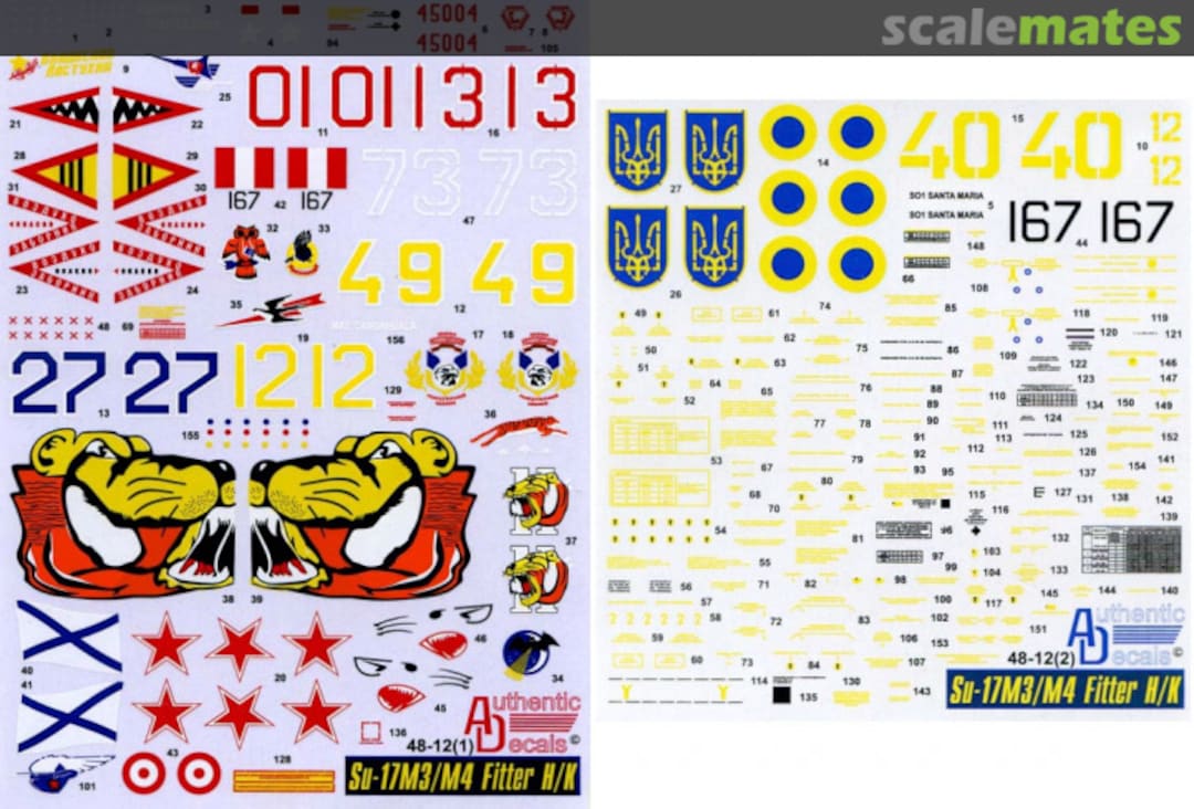 Boxart Su-17M3/M4 Fitter H/K 48-12 Authentic Decals Boxart Su-17M3/M4 Fitter H/K 48-12 Authentic Decals
