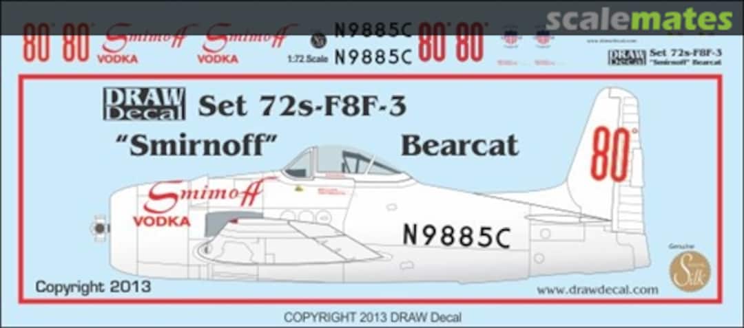 Boxart "Smirnoff" Bearcat 72-F8F-3 Draw Decal Boxart "Smirnoff" Bearcat 72-F8F-3 Draw Decal