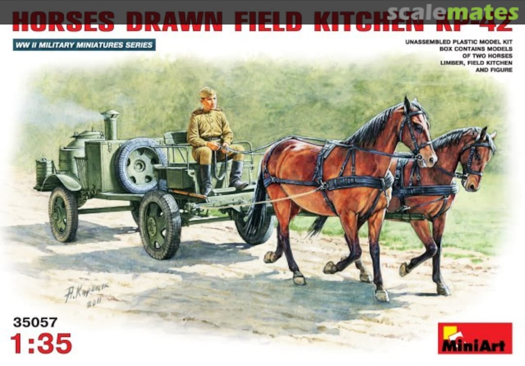 Boxart Horses Drawn Field Kitchen KP-42 35057 MiniArt Boxart Horses Drawn Field Kitchen KP-42 35057 MiniArt