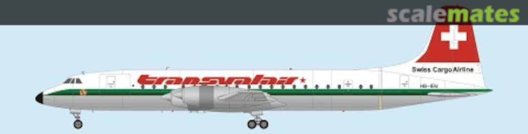 Boxart Canadair CL-44D, Transvalair FRP4122 F-RSIN Boxart Canadair CL-44D, Transvalair FRP4122 F-RSIN