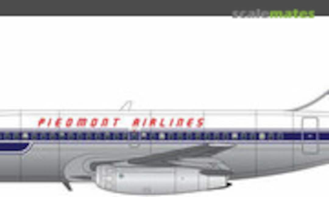 1:200 Piedmont Airlines 737-201 (Vintage Flyer Decals VFD200-249)