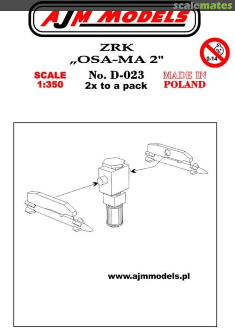 Boxart Wyrzutnia rakiet ZRK "OSA-MA" 2 D-023 AJM Models Boxart Wyrzutnia rakiet ZRK "OSA-MA" 2 D-023 AJM Models