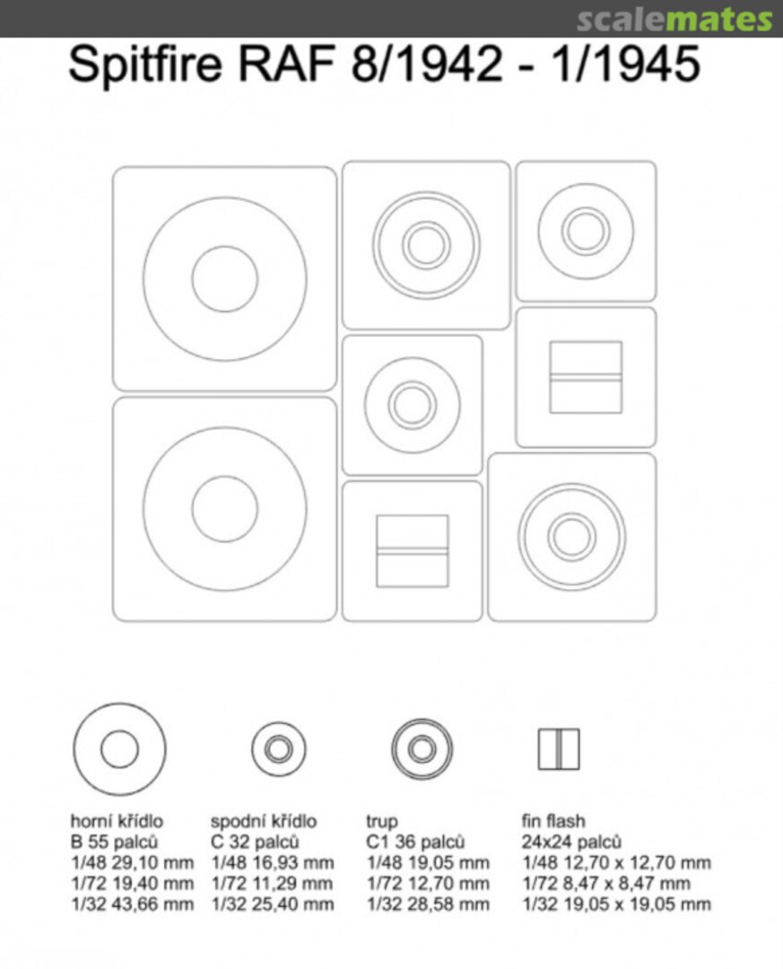 Boxart Spitfire RAF late 23033 Omask Boxart Spitfire RAF late 23033 Omask