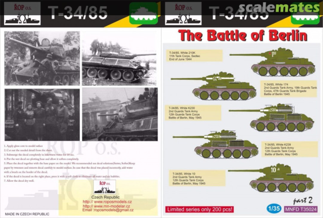 Boxart T-34/85 - THE BATTLE OF BERLIN MNFDT35024 ROP o.s.