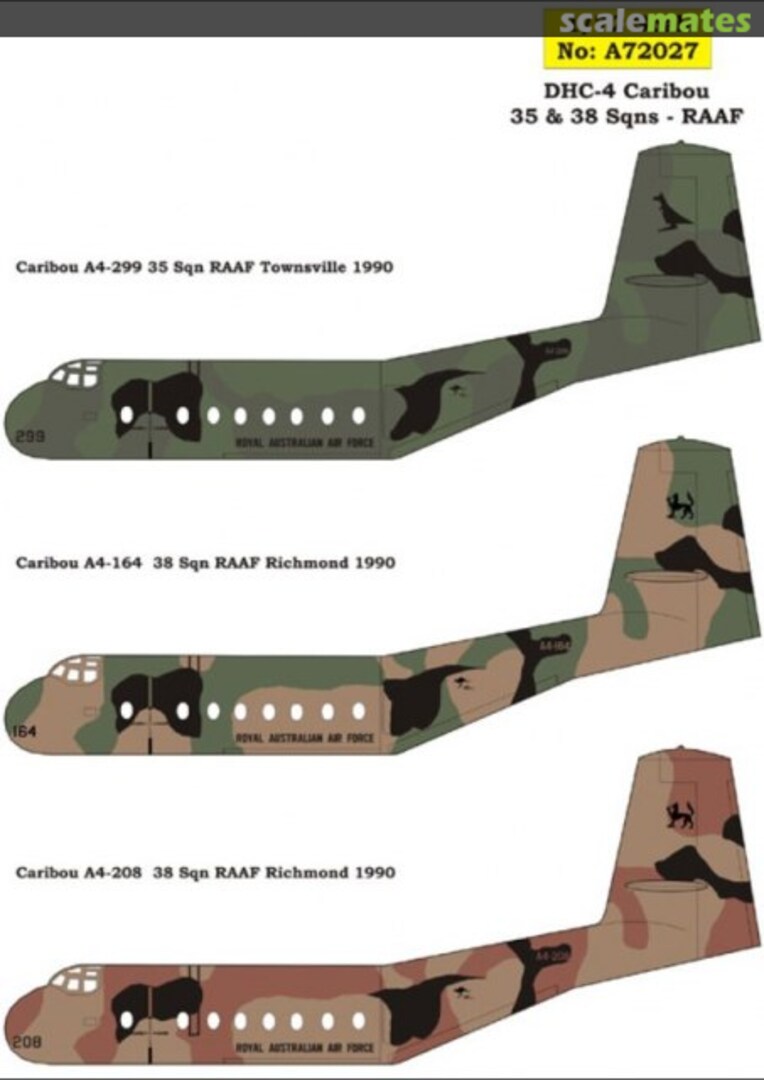 Boxart DHC-4 Caribou - RAAF Decals 72027 Aussie Decals Boxart DHC-4 Caribou - RAAF Decals 72027 Aussie Decals