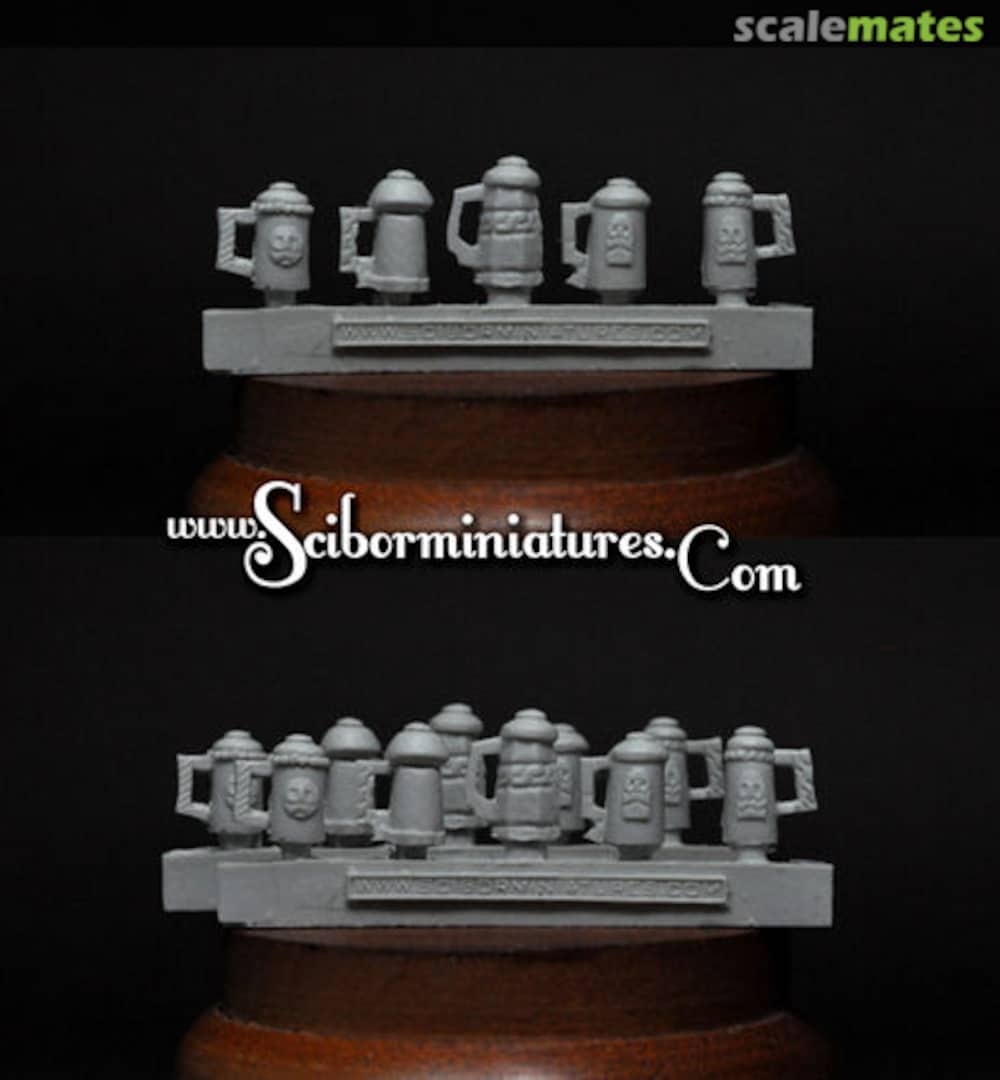 Boxart Dwarve Beer Mugs (10 pcs) TEDR0020 Scibor Monsterous Miniatures Boxart Dwarve Beer Mugs (10 pcs) TEDR0020 Scibor Monsterous Miniatures