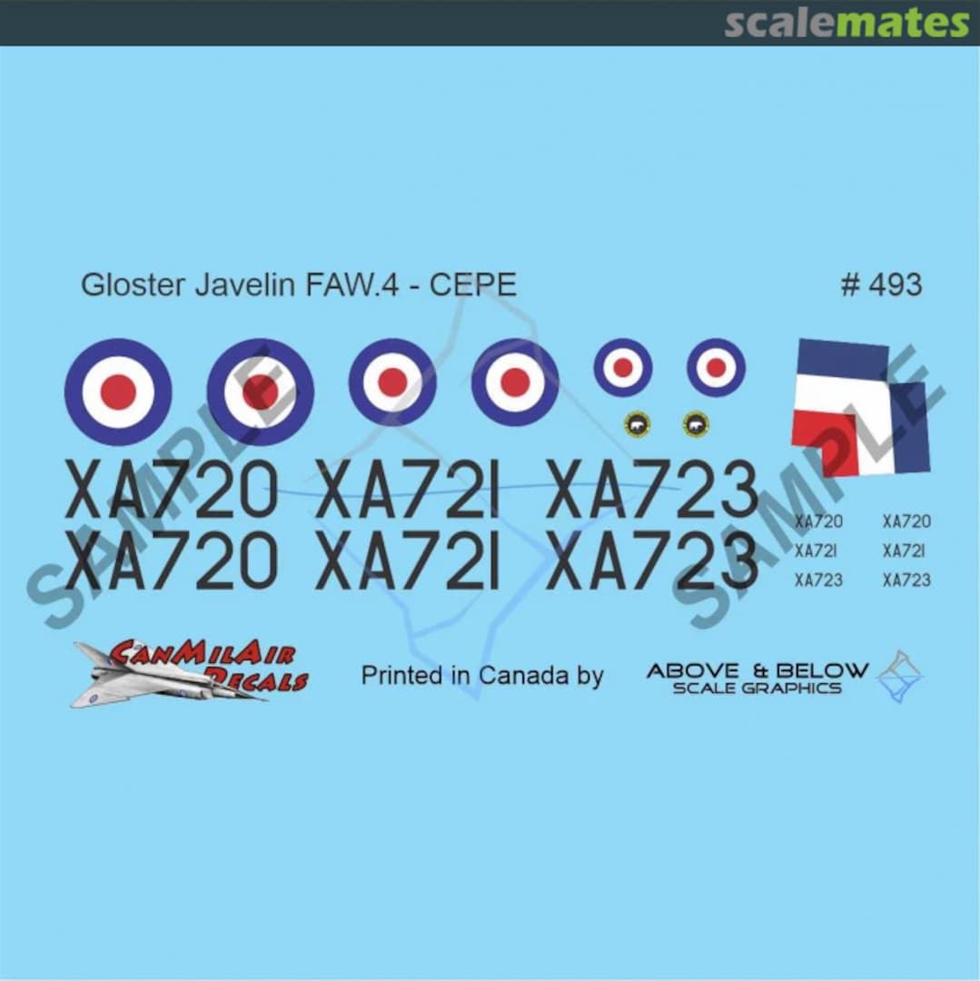 Boxart Gloster Javelin - RAF F(AW) 4 Sqn 493 Above & Below Graphics Boxart Gloster Javelin - RAF F(AW) 4 Sqn 493 Above & Below Graphics