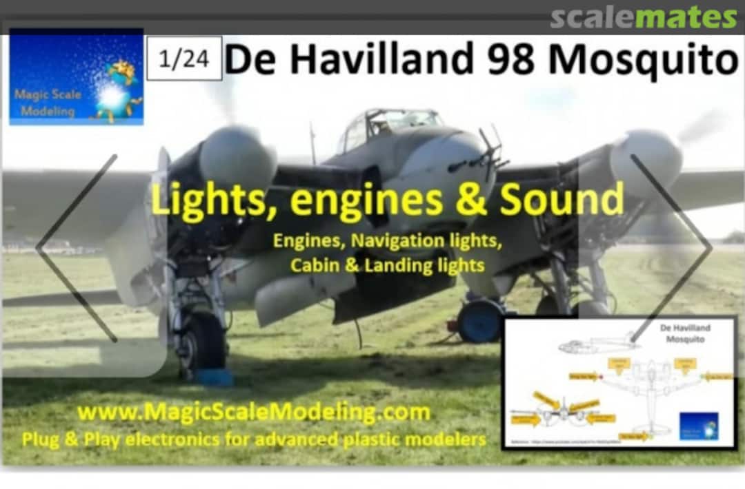 Boxart De Havilland Mosquito - Lights, Engines and Sound MSM-072 Magic Scale Modeling Boxart De Havilland Mosquito - Lights, Engines and Sound MSM-072 Magic Scale Modeling