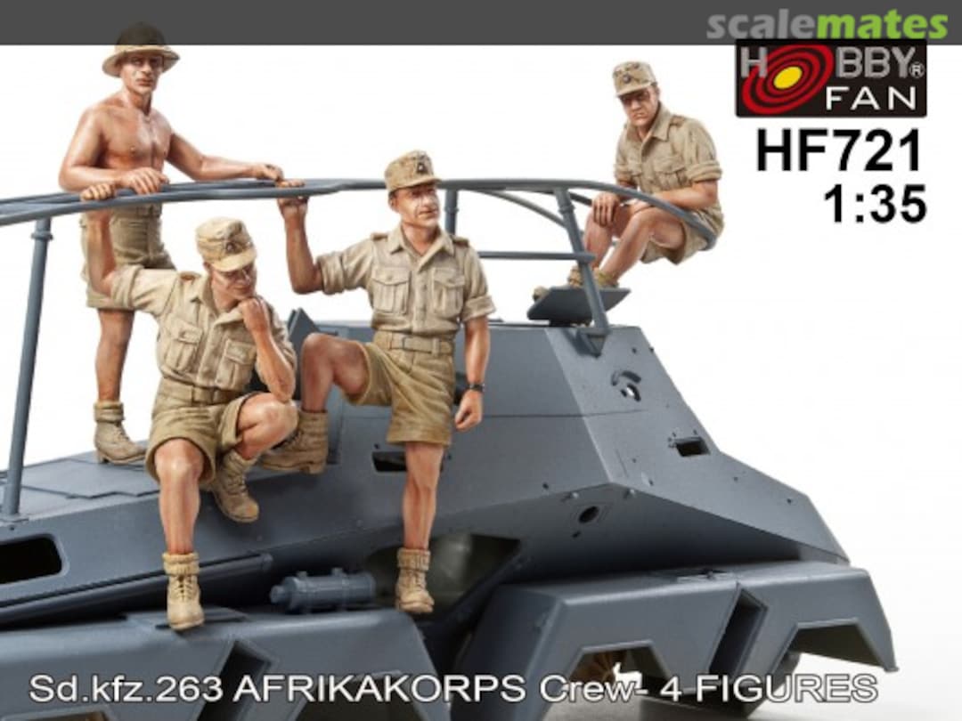 Boxart Sd. kfz 263 Afrikakorps Crew - 4 Figures HF721 Hobby Fan Boxart Sd. kfz 263 Afrikakorps Crew - 4 Figures HF721 Hobby Fan