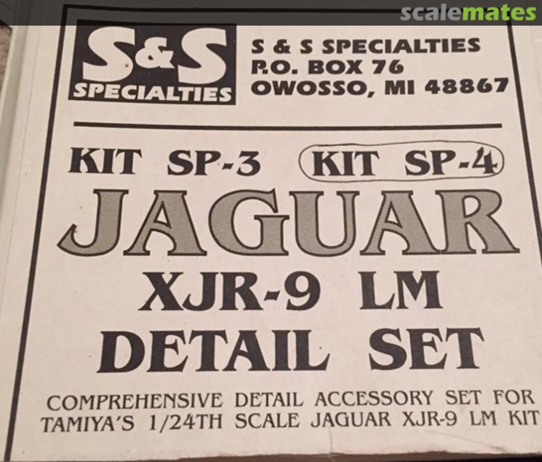 Boxart Jaguar XJR-9 LM Detail Set SP-4 S & S Specialties Boxart Jaguar XJR-9 LM Detail Set SP-4 S & S Specialties