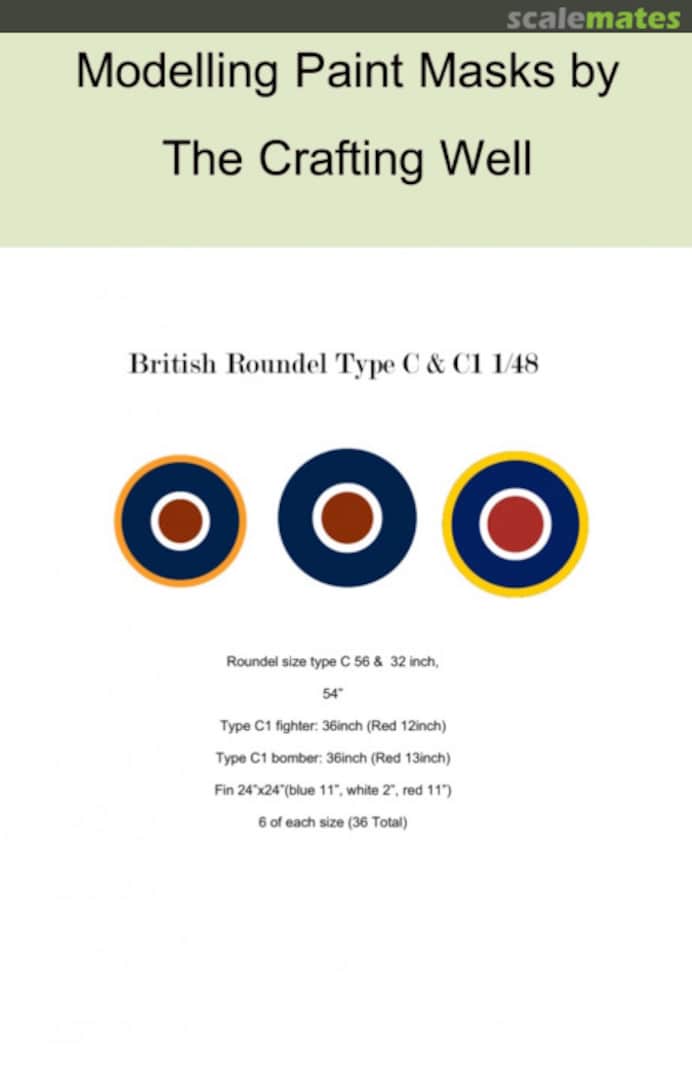 Boxart British Roundel type C & C1 1:48 TCW04-1/48C The Crafting Well