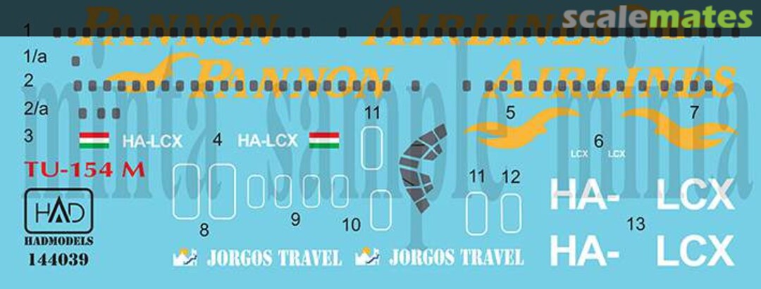Boxart Tu-154 M Pannon Airlines 144039 HADmodels Boxart Tu-154 M Pannon Airlines 144039 HADmodels