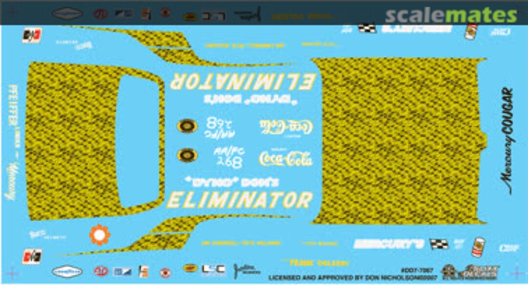 Boxart Dyno Don Nicholson's Cougar Funny Car 7067/DD7 Slixx Decals