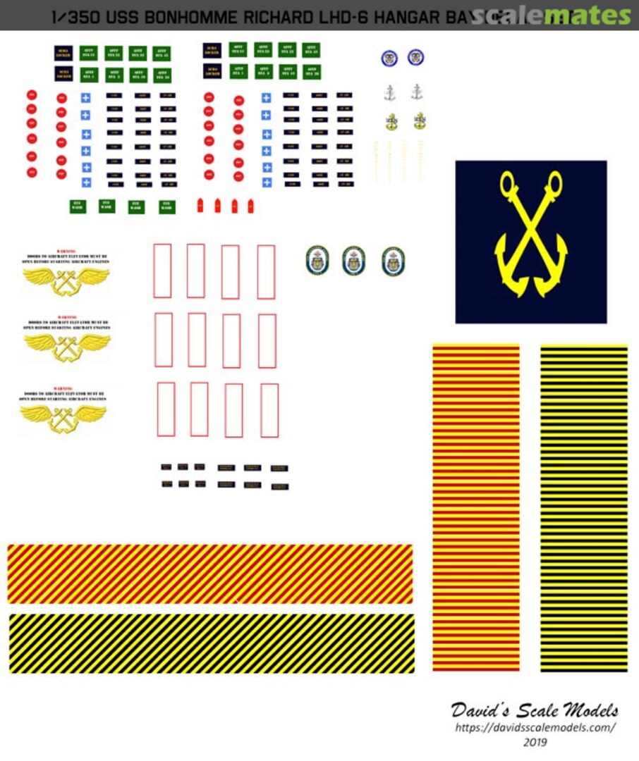 Boxart USS Bonhomme Richard LHD-6 Hangar Bay Decal Set LHD-6-HB-350 David's Scale Models Boxart USS Bonhomme Richard LHD-6 Hangar Bay Decal Set LHD-6-HB-350 David's Scale Models