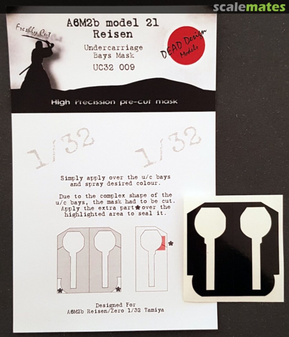 Boxart Mitsubishi A6M2b Reisen undercarriage Bays UC32 009 DEAD Design Models Boxart Mitsubishi A6M2b Reisen undercarriage Bays UC32 009 DEAD Design Models