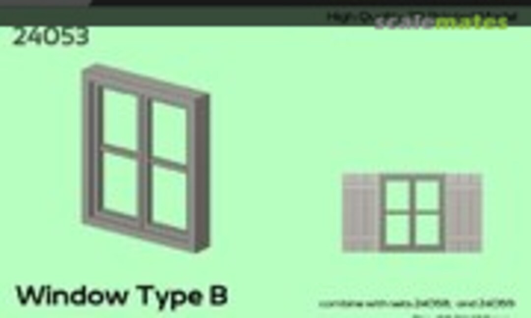 1:24 Window Type B (C3D Resin Miniatures 24053) 24053