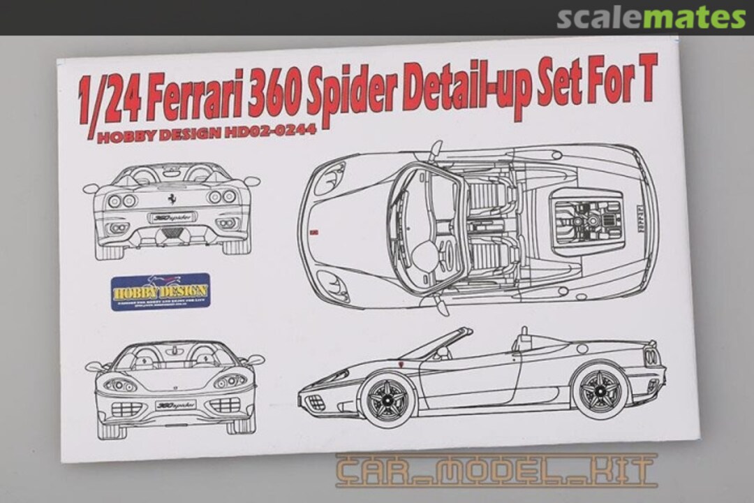 Boxart Ferrari 360 Spider Detail-Up Set HD02-0244 Hobby Design Boxart Ferrari 360 Spider Detail-Up Set HD02-0244 Hobby Design