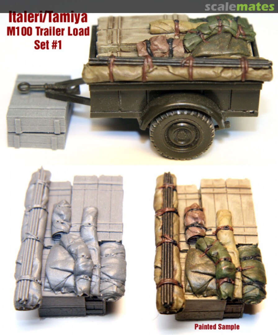 Boxart WWII US M100 1/4 Ton Trailer Load Set #1 ITT03 Value Gear