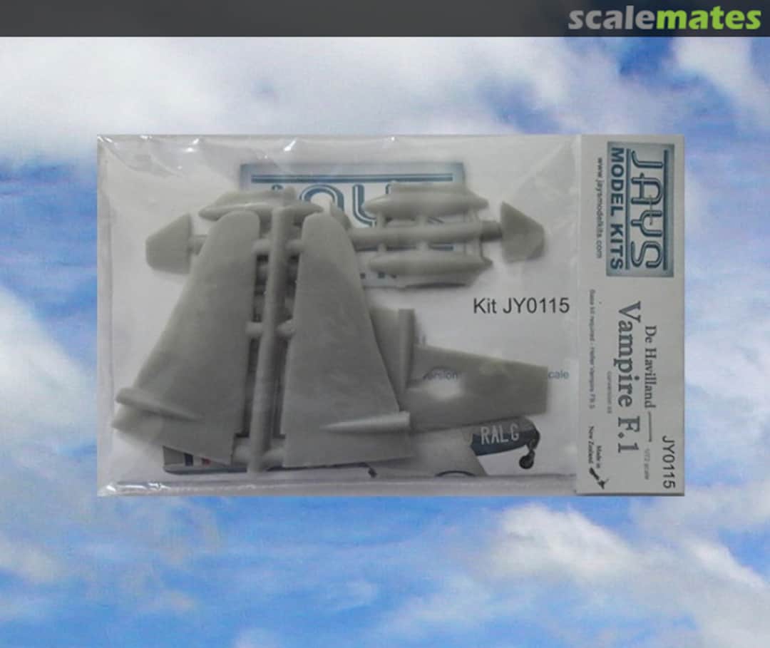 Boxart De Havilland Vampire F.1 JY0115 JAYS Model Kits Boxart De Havilland Vampire F.1 JY0115 JAYS Model Kits