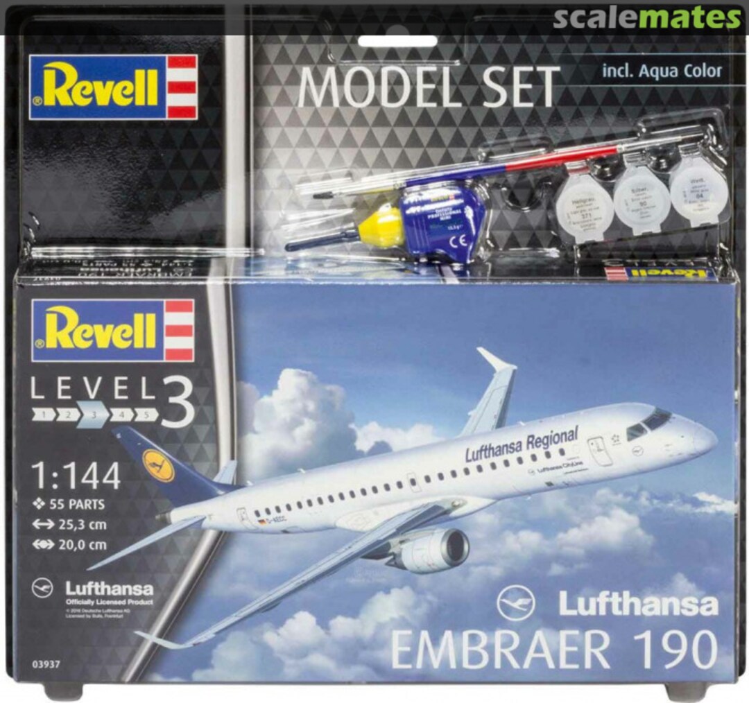 Boxart Embraer 190 `Lufthansa` 63937 Revell