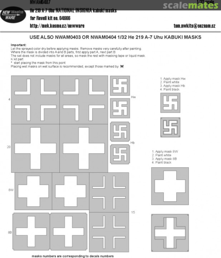 Boxart He 219A-7 Uhu NATIONAL INSIGNIA kabuki masks NWAM0407 New Ware Boxart He 219A-7 Uhu NATIONAL INSIGNIA kabuki masks NWAM0407 New Ware