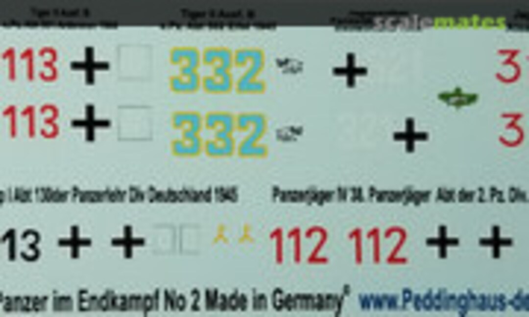 1:72 Panzer im Endkampf No.2 (Peddinghaus-Decals 72 2104) 72 2104