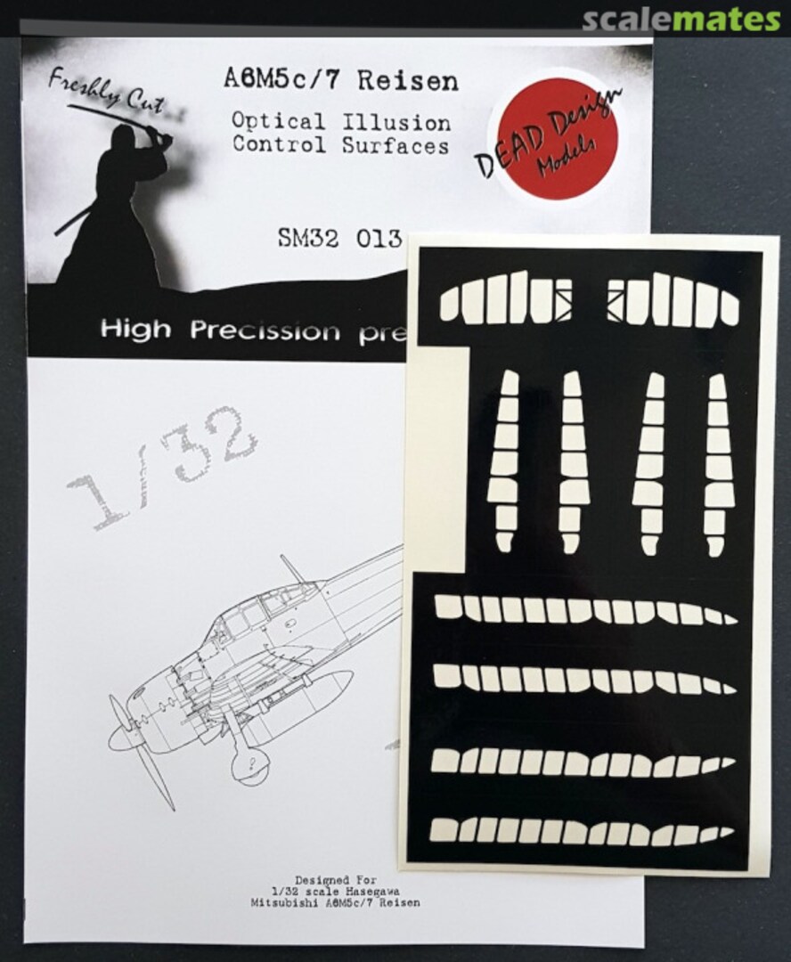 Boxart Mitsubishi A6M5c/A6M7 Reisen Control Surfaces SM32 013 DEAD Design Models Boxart Mitsubishi A6M5c/A6M7 Reisen Control Surfaces SM32 013 DEAD Design Models