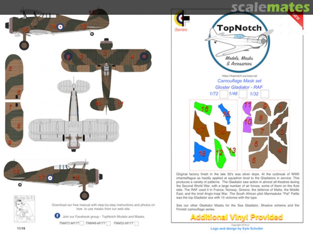 Boxart Gloster Gladiator Mk. I/II - RAF M48-M177 TopNotch Boxart Gloster Gladiator Mk. I/II - RAF M48-M177 TopNotch