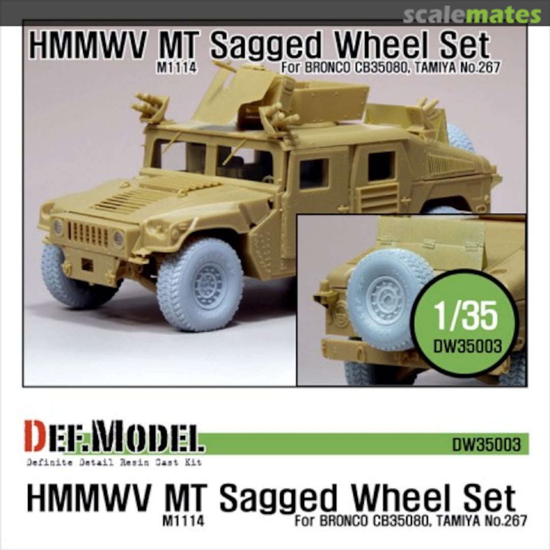 Boxart HMMWV MT Sagged Wheel set DW35003 Def.Model Boxart HMMWV MT Sagged Wheel set DW35003 Def.Model