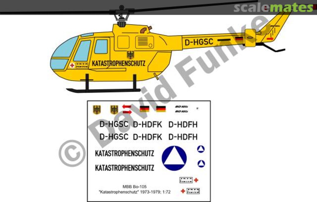 Boxart MBB Bo-105C "Katastrophenschutz" DF10172 DF HeloStuff Boxart MBB Bo-105C "Katastrophenschutz" DF10172 DF HeloStuff