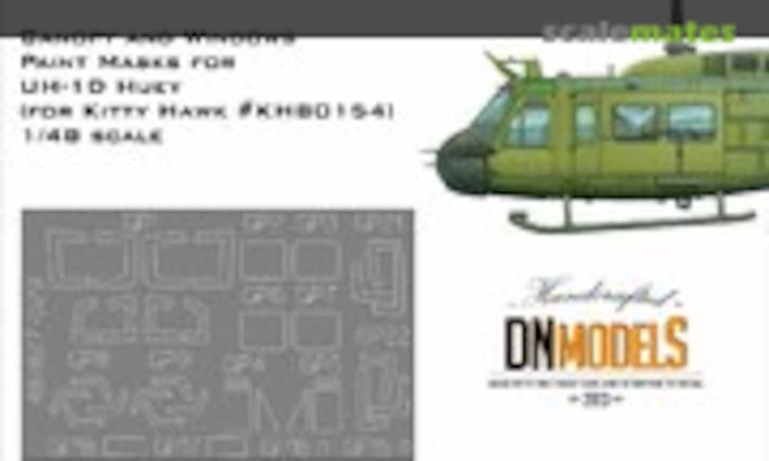 1:48 Paint Masks for UH-1D Huey Helicopter – Canopy &amp; Windows (DN Models 48/827-029)