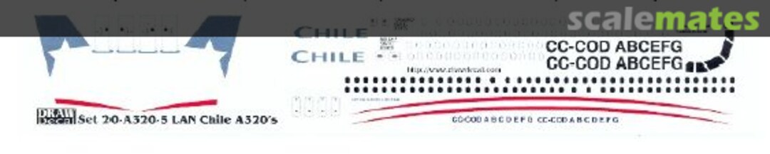 Boxart Airbus A320-233 20-A320-5 Draw Decal Boxart Airbus A320-233 20-A320-5 Draw Decal