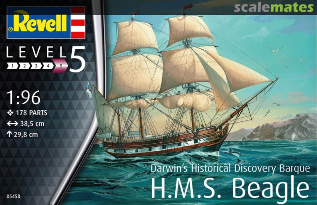 Boxart H.M.S. Beagle 05458 Revell Boxart H.M.S. Beagle 05458 Revell