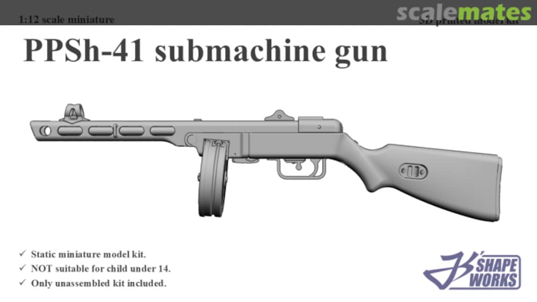 Boxart PPSh-41 submachine gun JS12A035 Js' Shapeworks