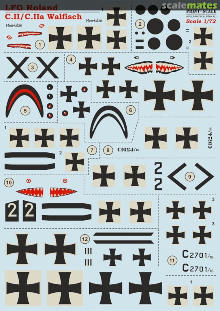 Boxart LFG Roland C.II/C.IIa Walfisch 72-251 Print Scale