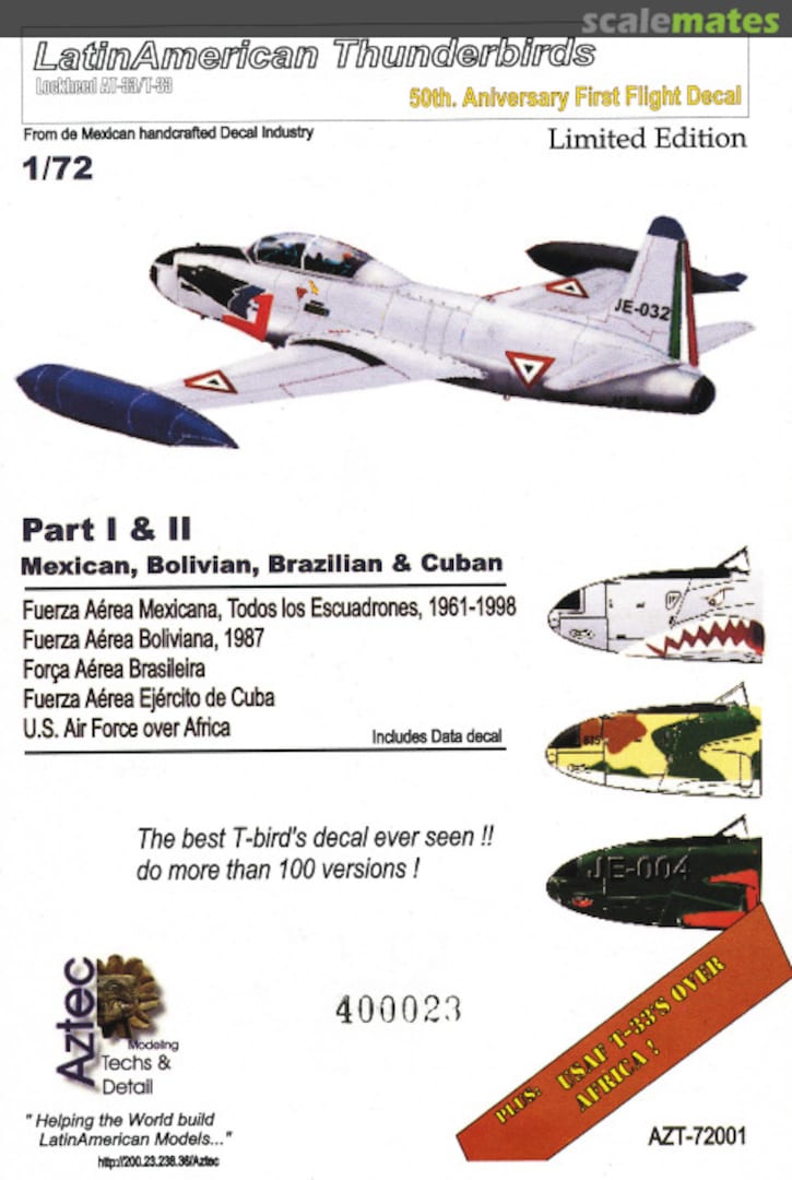 Boxart LatinAmerican Thunderbirds AZT-72001 Aztec Models Boxart LatinAmerican Thunderbirds AZT-72001 Aztec Models