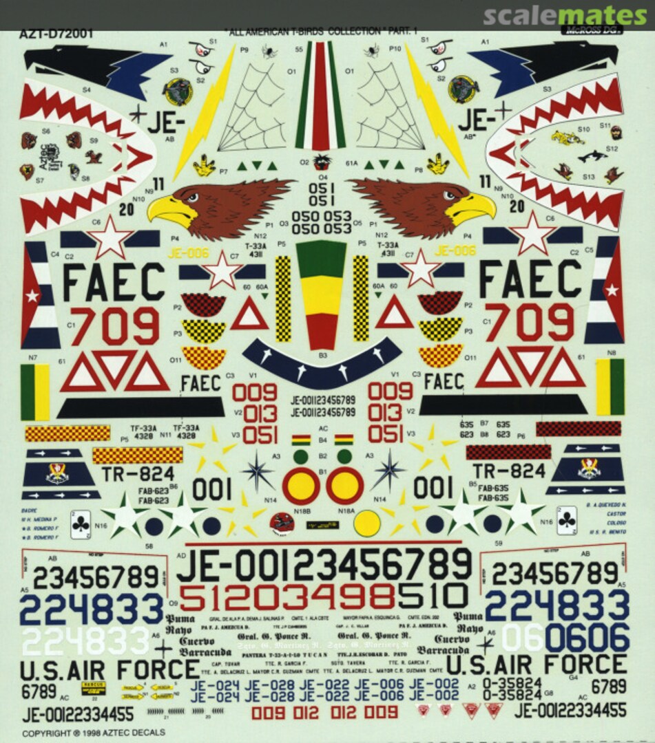 Contents LatinAmerican Thunderbirds AZT-72001 Aztec Models Contents LatinAmerican Thunderbirds AZT-72001 Aztec Models