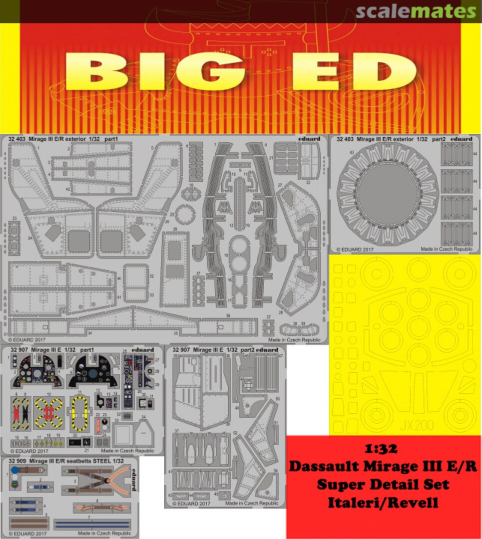 Boxart Dassault Mirage III E/R - PE Super Set BIG3378 Eduard Boxart Dassault Mirage III E/R - PE Super Set BIG3378 Eduard
