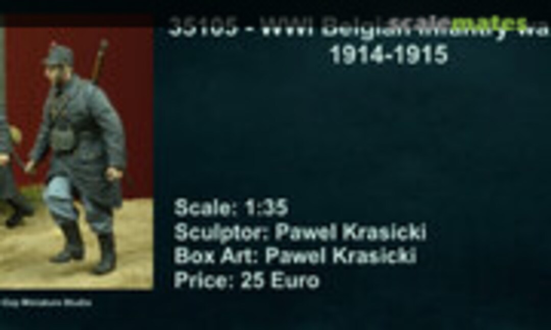 1:35 WWI Belgian Infantry walking - 1914-1915 (D-Day Miniature Studio 35105) 35105