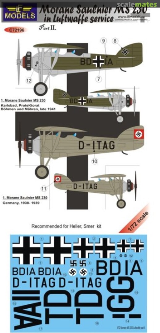 Boxart Morane-Saulnier MS.230 in Luftwaffe service C72196 LF Models Boxart Morane-Saulnier MS.230 in Luftwaffe service C72196 LF Models