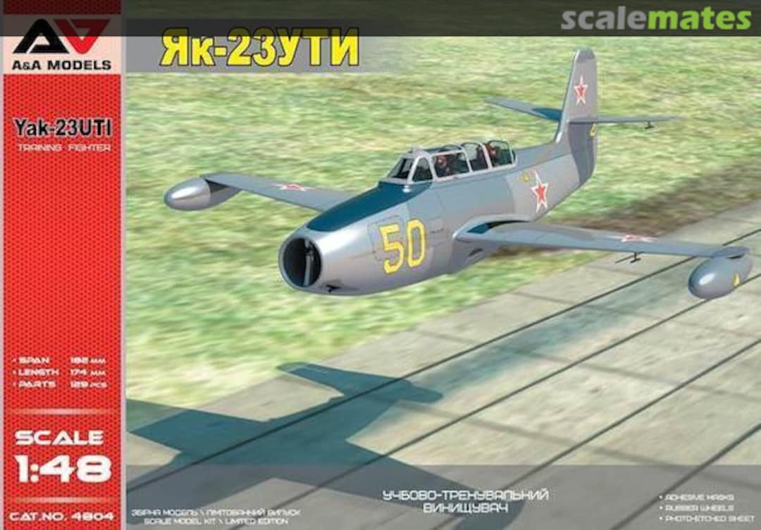 Boxart Yakovlev Yak-23 UTI Training Fighter 4804 A&A Models Boxart Yakovlev Yak-23 UTI Training Fighter 4804 A&A Models