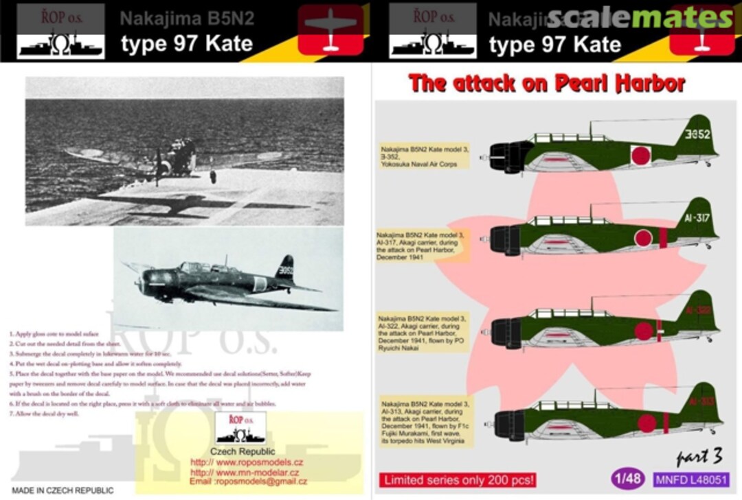 Boxart Nakajima B5N2 Type 97 Kate MNFDL48051 ROP o.s. Boxart Nakajima B5N2 Type 97 Kate MNFDL48051 ROP o.s.