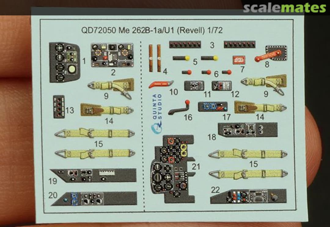 Contents Me 262B-1a/U1 interior 3D decals QD72050 Quinta Studio Contents Me 262B-1a/U1 interior 3D decals QD72050 Quinta Studio