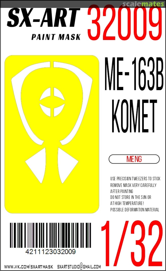 Boxart Me-163B "Komet" masks 32009 SX-Art Boxart Me-163B "Komet" masks 32009 SX-Art